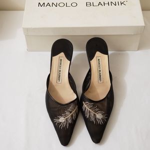 Manolo Blahnik Arriga Mesh Mules